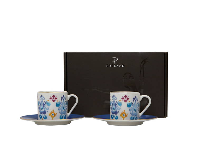 Porland Posh Turkish Coffee Set for Two Gift Box set