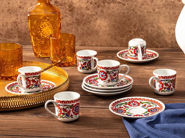 Porland Humayun Galata Coffee Set for 6 People