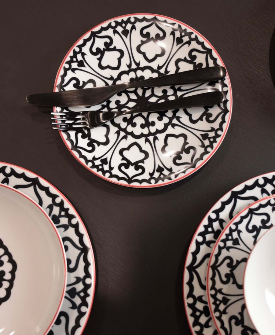 Kütahya Porcelain Zeugma 6 person 24 Piece Dinnerset.