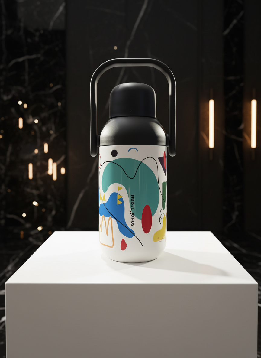 SOHAI insulated stainless steel thermo bottle with handle – leak proof hot and cold flask