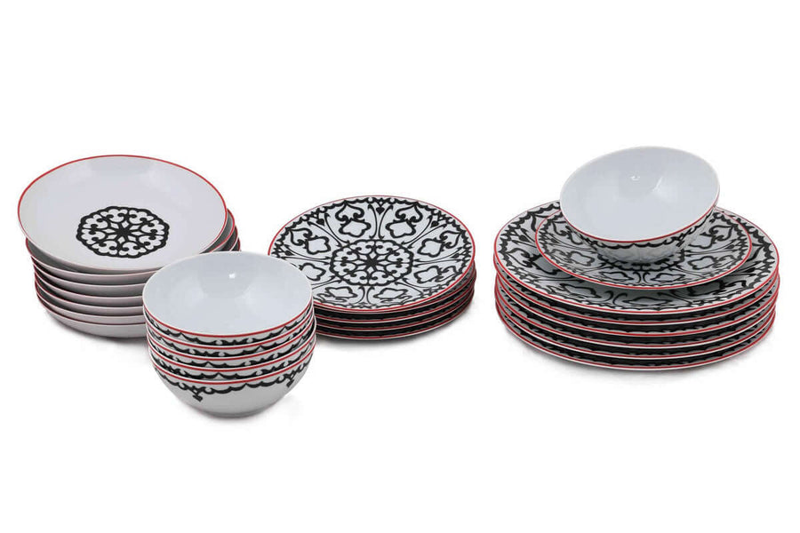 Kütahya Porcelain Zeugma 6 person 24 Piece Dinnerset.