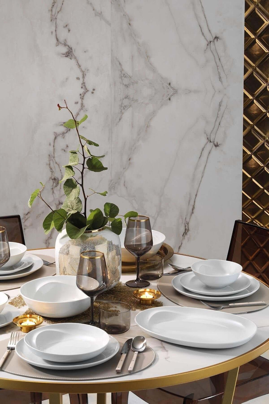 Kütahya Porcelain Ayla 24 Piece Dinnerware Set - Dinnerware