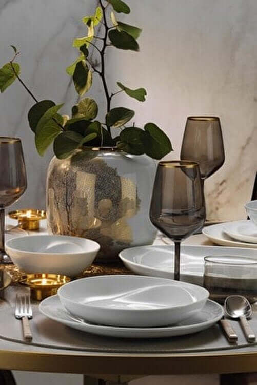 Kütahya Porcelain Ayla 24 Piece Dinnerware Set - Dinnerware