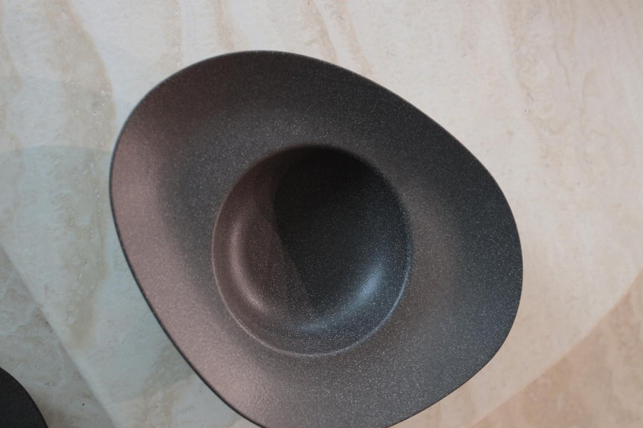 Kutahya Porselen Galaxy Pasta Plate 29 Cm.Mix Granul Anthracite Grey - Kütahya Galaxy Collection