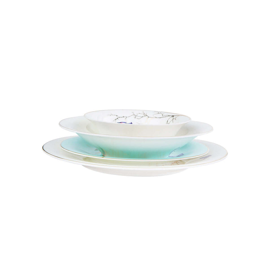 Karaca Fine Pearl Grace Mint 16cm Soup Bowl.