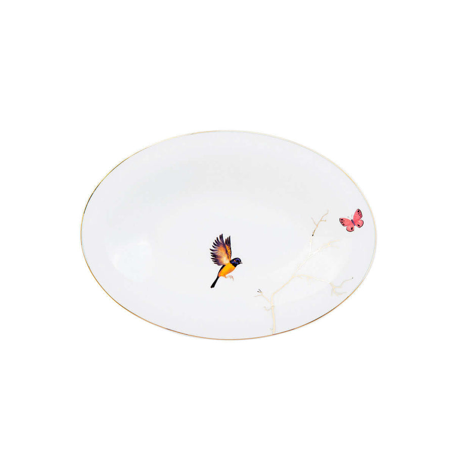Karaca Fine Pearl Grace Mint Salad and mezze boat set..