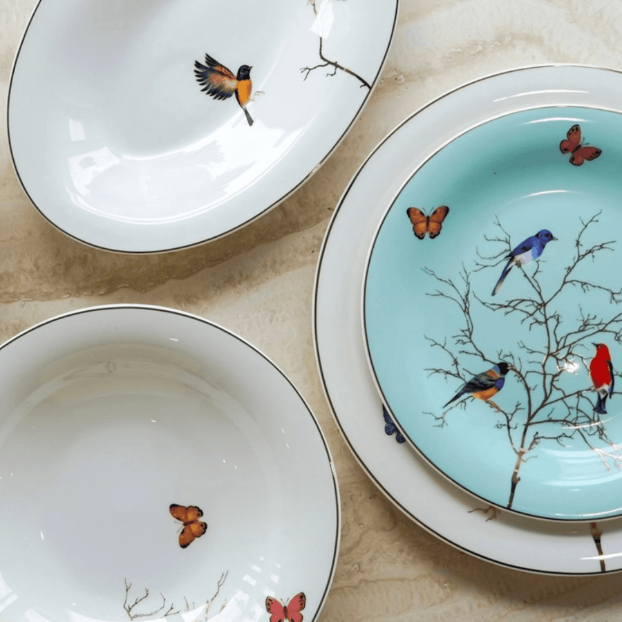 Karaca Fine Pearl Grace Mint Dinner Plate 23cm set of two..