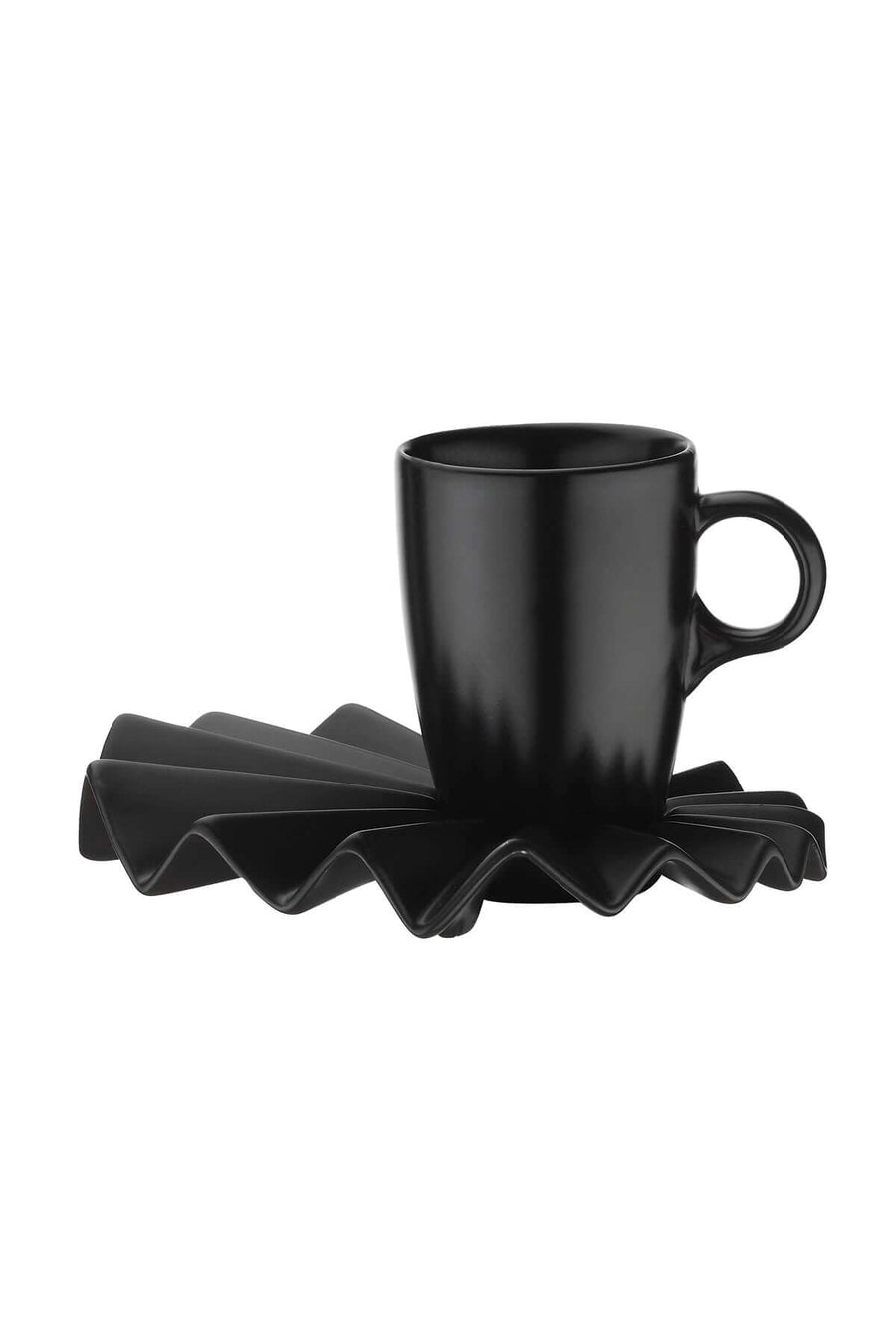 Kütahya Porcelain Adora Coffee Set Black & Cream Gift Boxed set for 2 *Limited Edition.