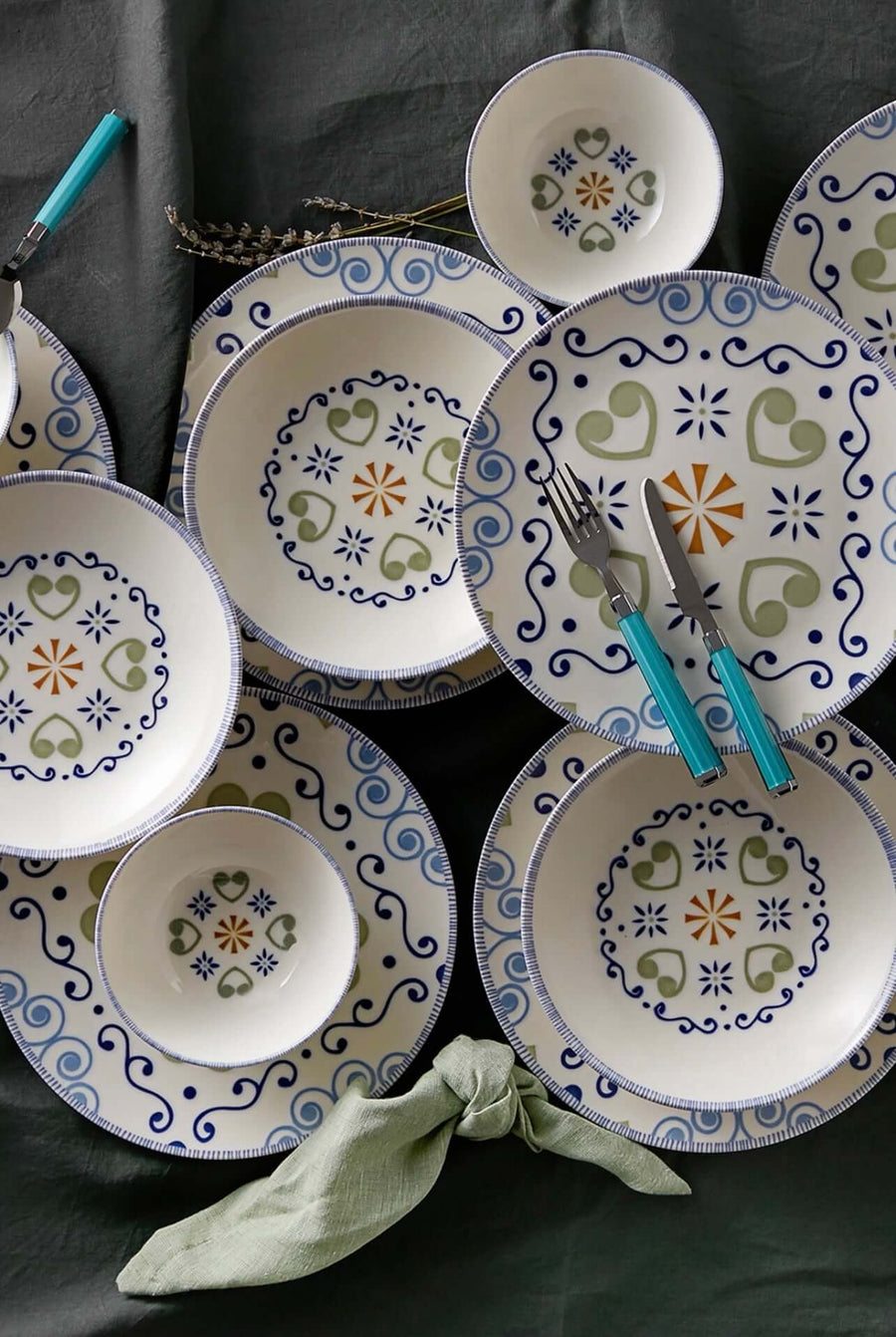 Karaca Akdeniz 6-Piece Dinnerware | Authentic TurkishElevate your dining with Karaca Akdeniz, a 6-person porcelain dinner set. Embrace Mediterranean elegance, crafted in Turkiye for timeless meals.
