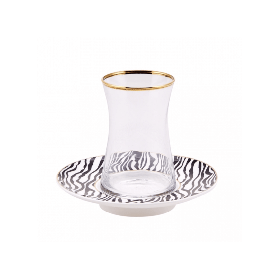 Karaca Zebra 6 Person Tea Set
