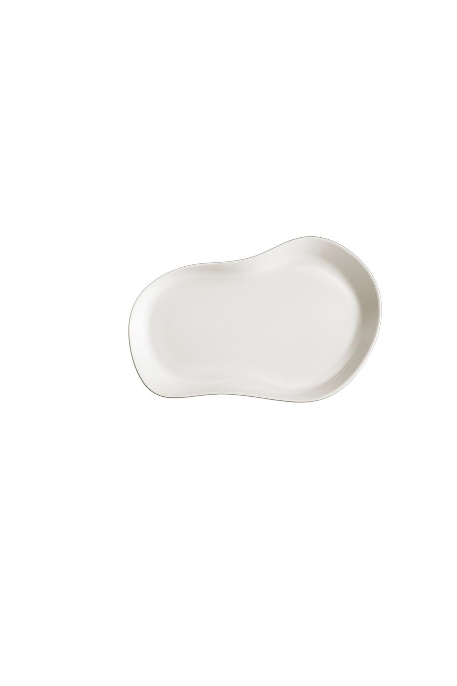 Kütahya Skallop 2 piece 28X19CM Kayak plate set-Cream