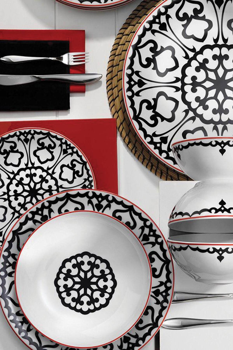 Kütahya Porcelain Zeugma 6 person 24 Piece Dinnerset.