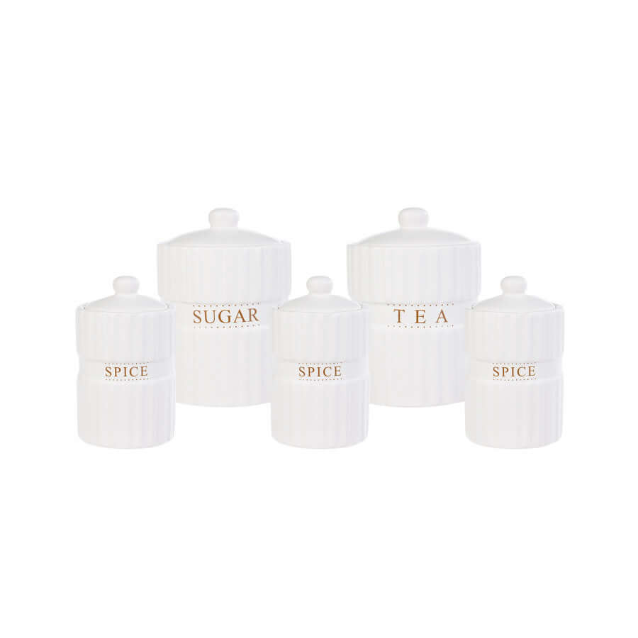 Karaca Line White 5 Piece Spice Set