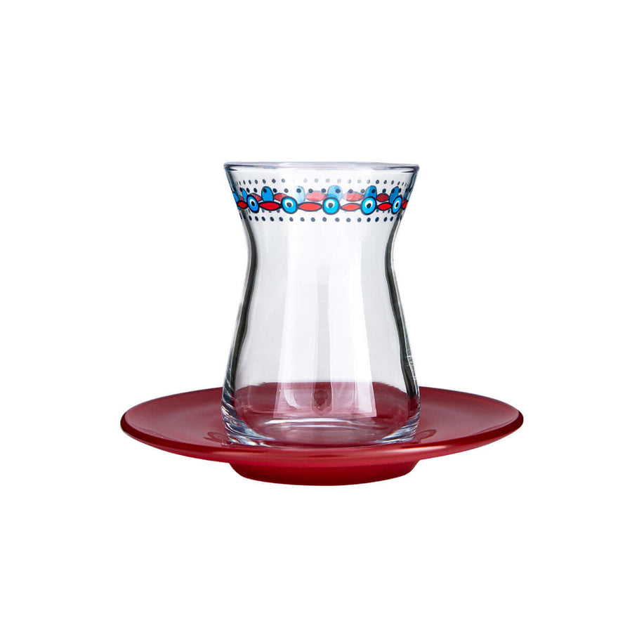 Karaca Lal Tea Set for 6 Persons