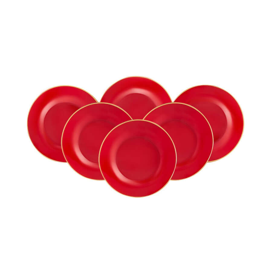 Karaca Retro Red 6 Piece Cake Set