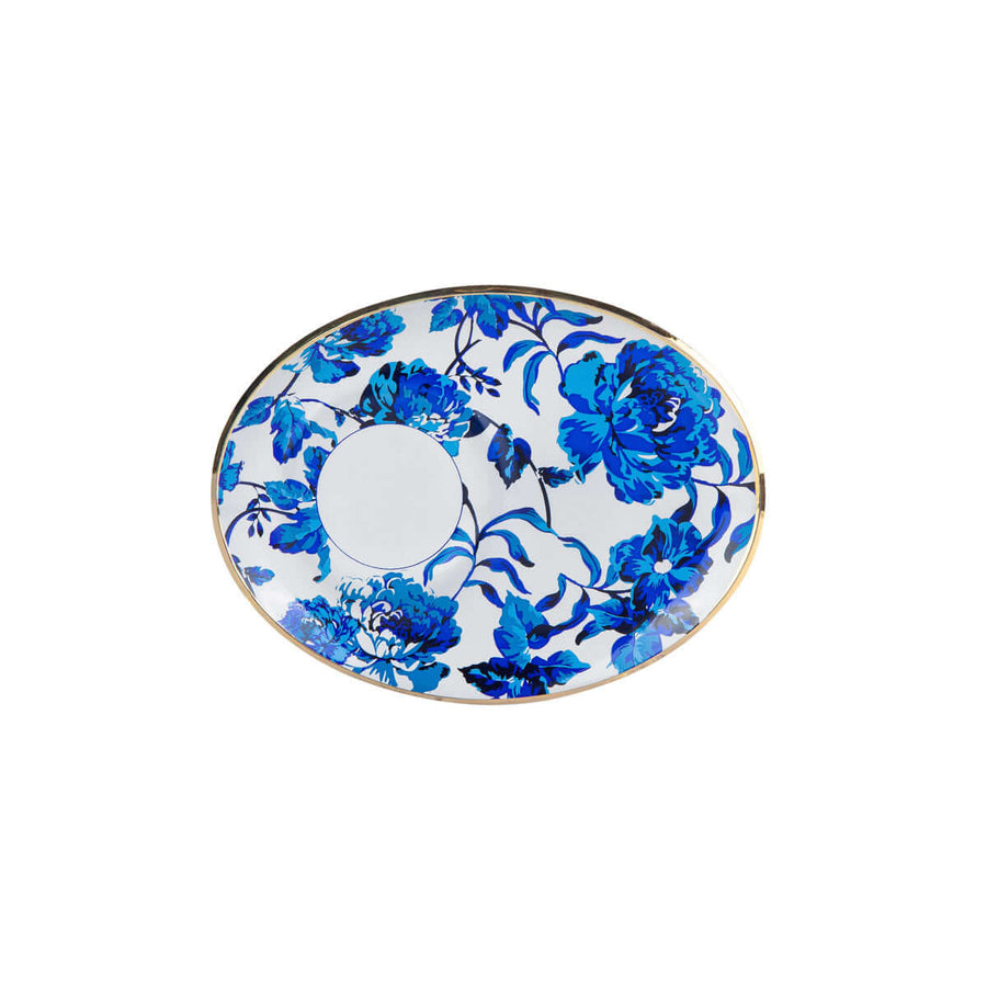 Karaca Blue Rosa 12 Pieces 6 Person Tea Set