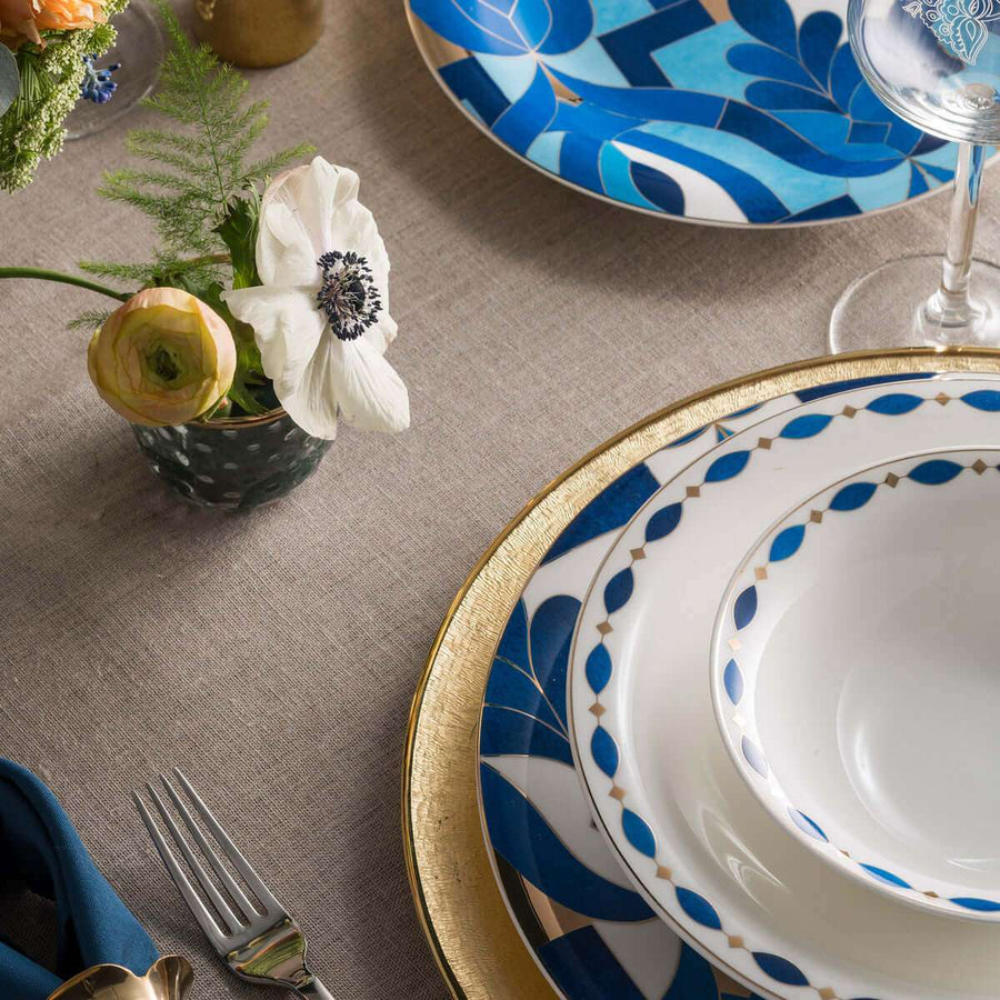 Karaca Fine Pearl Azur 62 Pieces Pearl Dinnerware Set for 12 Persons