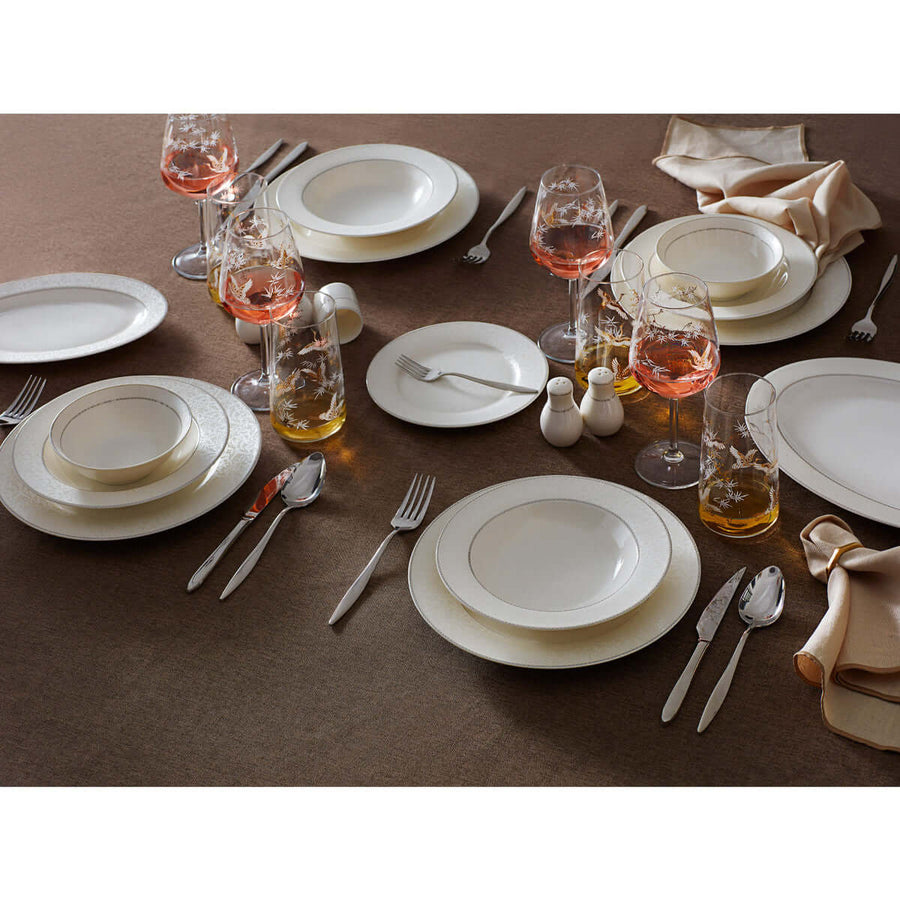 Karaca Otto Platinum 58 Piece Dinnerware Set for 12 People