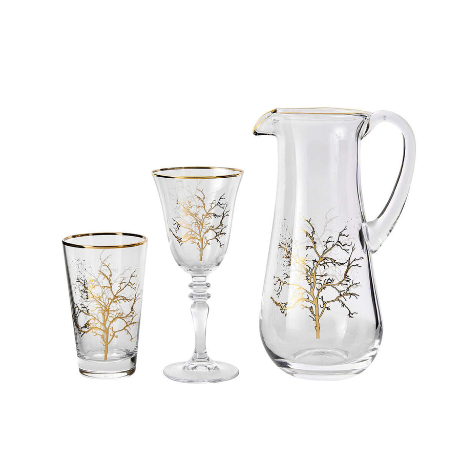 Karaca Autumn 25 Piece Gold Glass Set