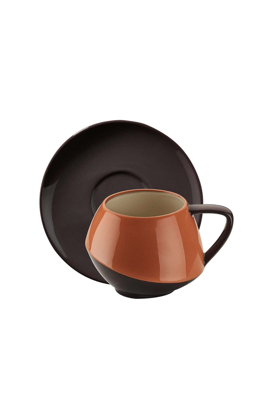 Kütahya Porcelain Aura Collection Tea/Coffee Set for two Black-Red-Beige.