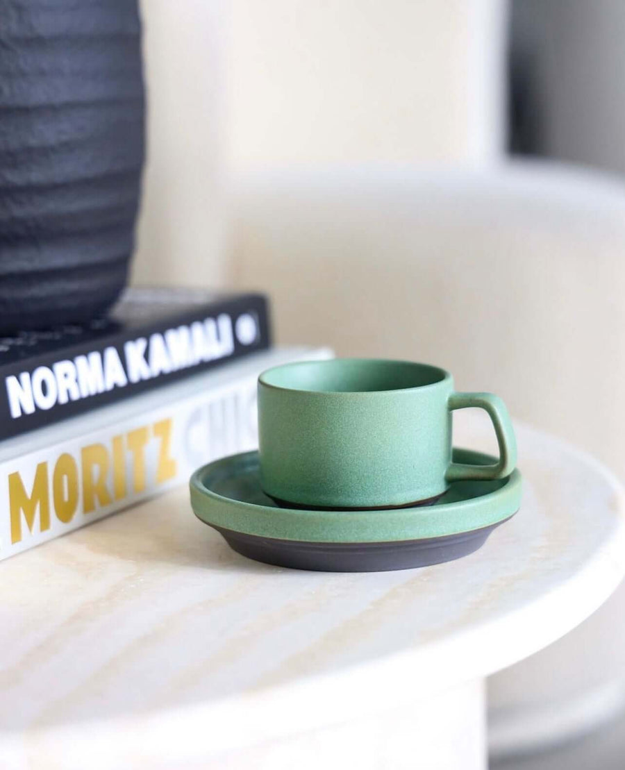 Karaca Stone Green Set of 2 Coffee Cups