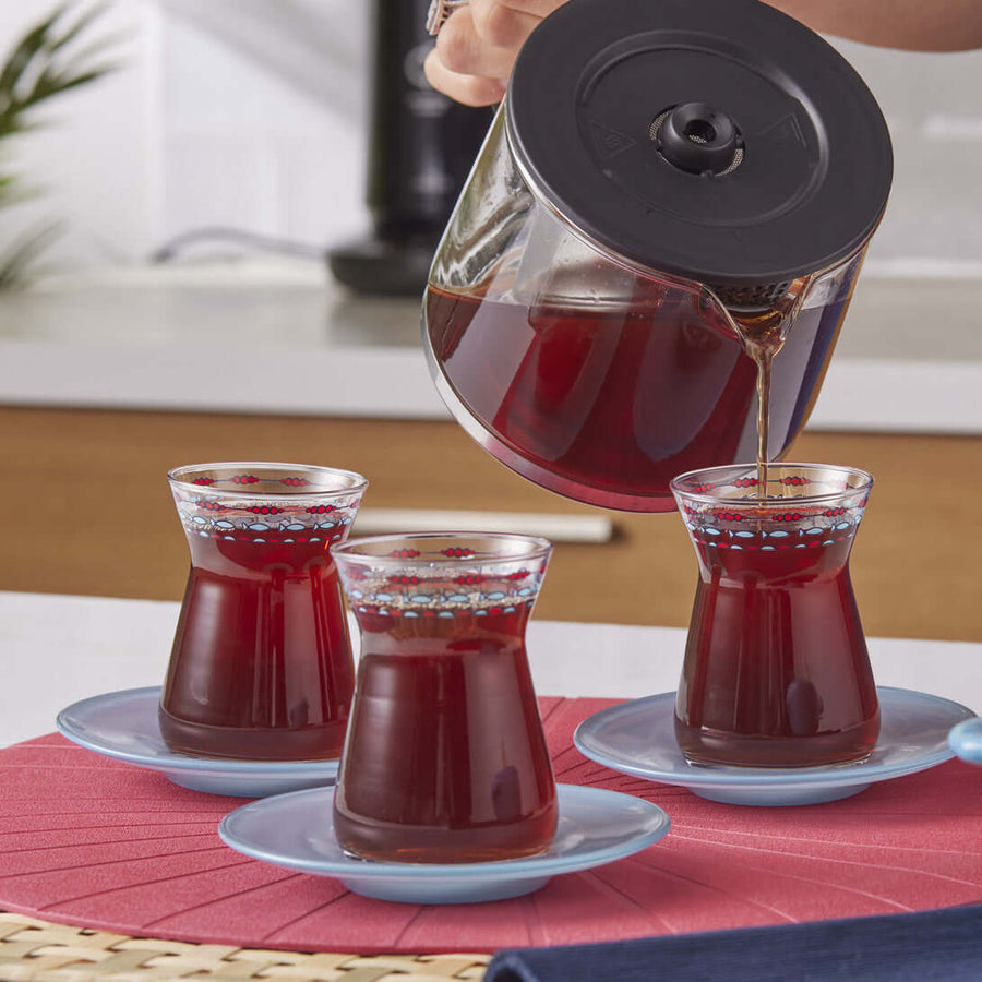 Karaca Talas 6 Person Tea Set