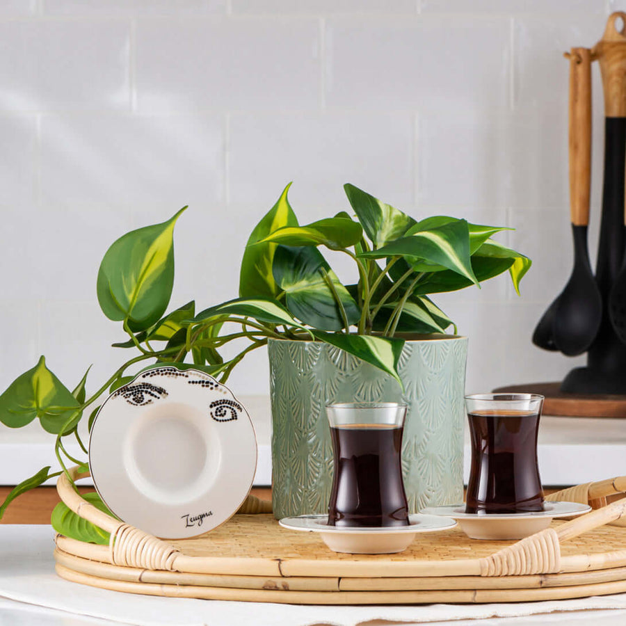 Karaca Zeugma Mosaic 12 Pieces 6 Person Tea Set