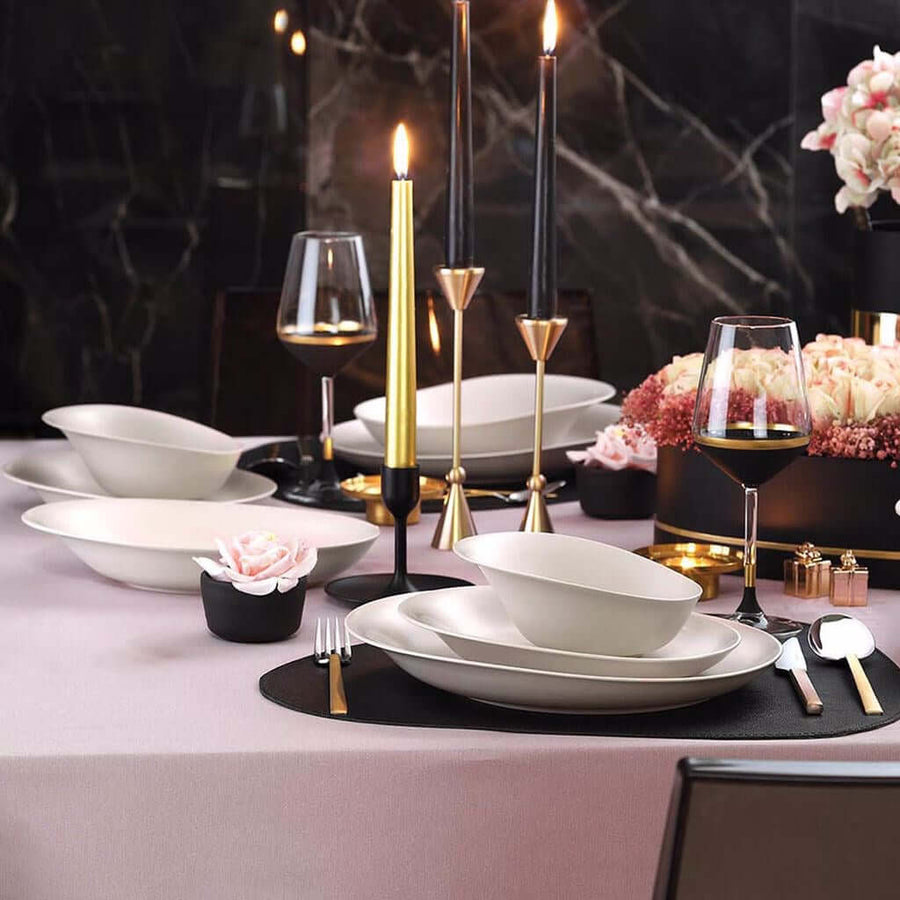 Kütahya Porcelain Bone Rosa 29 Piece Dinnerware Set WHITE.