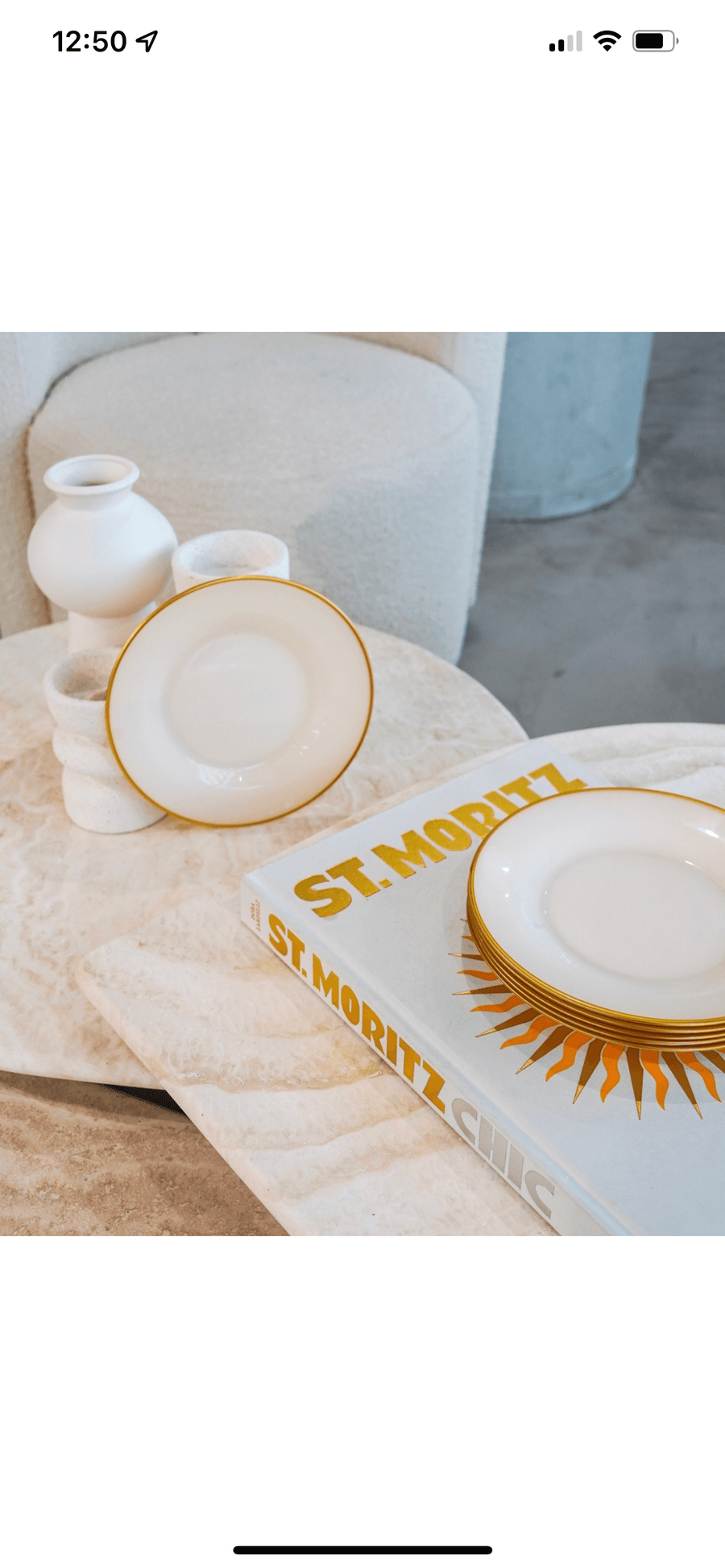 Karaca Retro Beige 6 Piece Cake Set