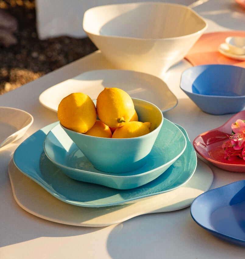 Kütahya Skallop 17cm Small Bowl 2 piece set~ Turquoise.