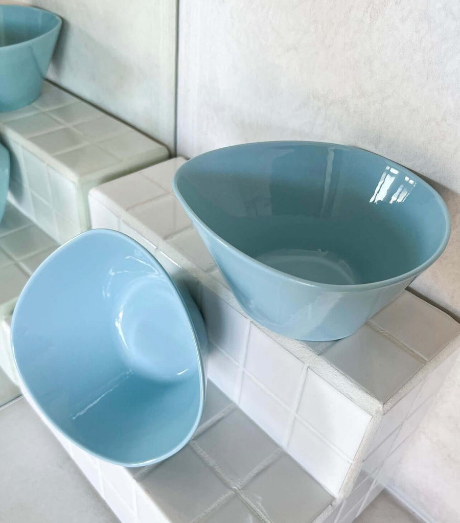 Kütahya Skallop 17cm Small Bowl 2 piece set~ Turquoise.