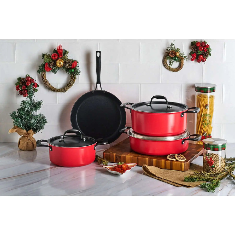 Exquisite Karaca cookware set, featuring safe, non-toxic materials and a nonstick frying pan designed for luxury home cooking.