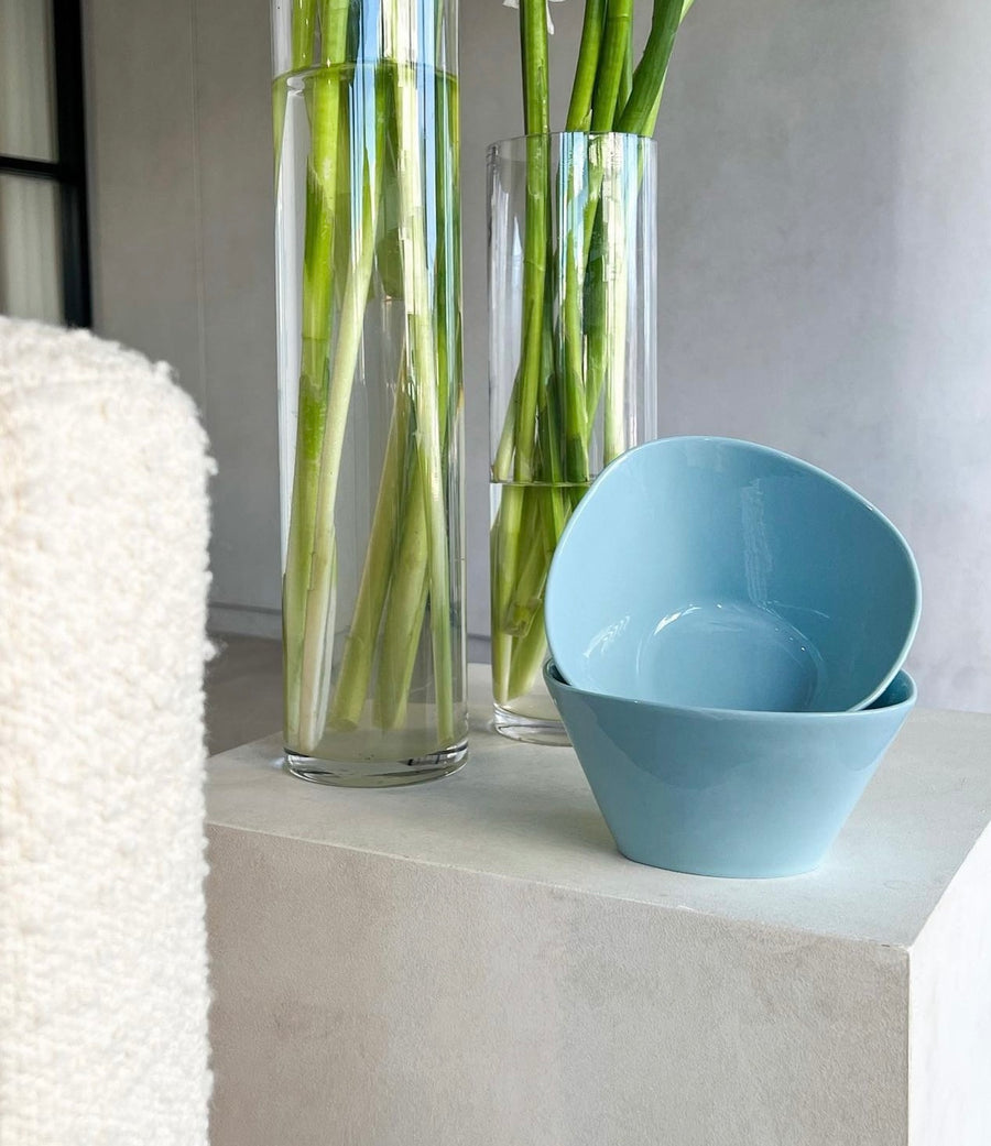 Kütahya Skallop 17cm Small Bowl 2 piece set~ Turquoise.