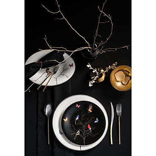 Karaca Fine Pearl Grace Black 58 Pieces Pearl Dinnerware Set for 12 Persons