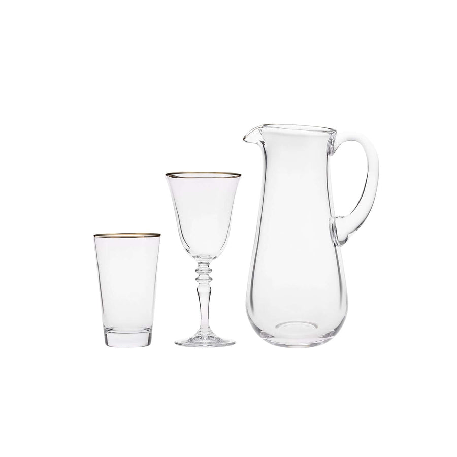 Karaca Jamie Gold Rim 25 Piece Glass Set