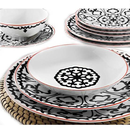 Kütahya Porcelain Zeugma 6 person 24 Piece Dinnerset.
