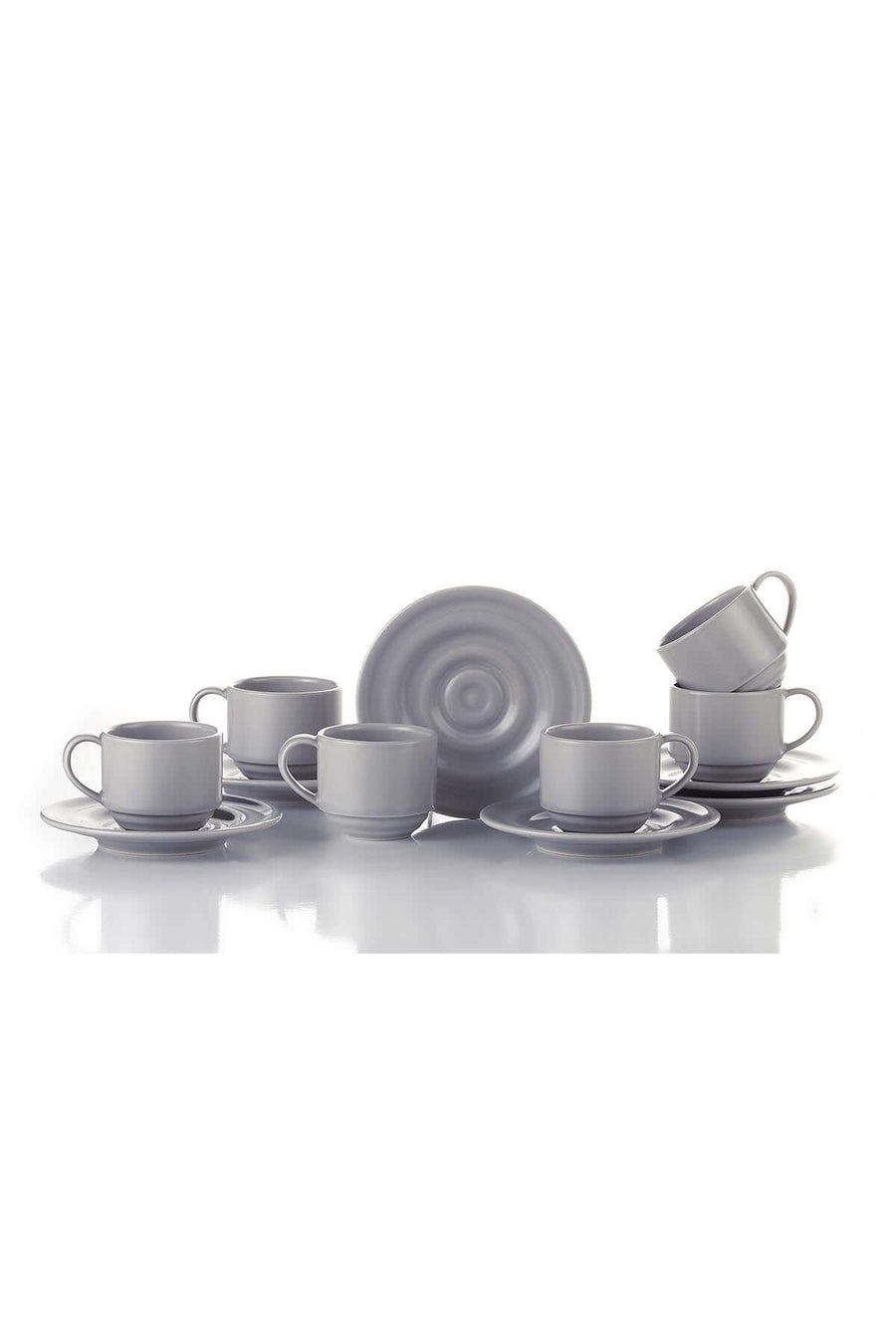 Kütahya Porcelain Tuana coffee cup set PEARL Matt Beige.